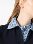 Miu Miu поплиновая рубашка в клетку, синий - фото 5