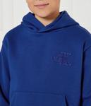 Толстовка детская Calvin Klein Jeans однотонная с капюшоном, синий - фото 4