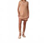 Вязаный топ мини-платье в розовую полоску Rylee + Cru - фото