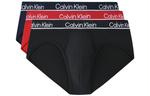 Кальвин Кляйн Трусы мужские 3 шт, 3 шт (Чёрный+Синий+Красный) - фото