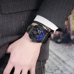 KANGOL Часы Black Friday Automatic Mechanical Movement Genuine Leather Strap Watch Men's Watch Cut-Out Dial - фото 5