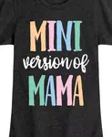 Футболка с принтом "Mini Version Of Mama" для девочек Hybrid Apparel, черный - фото 3