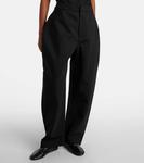 Высокие брюки-бочонки из крепа Róhe, Black - фото 7