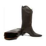 Кожаные ботинки на широком каблуке Beatrice B, коричневый - фото 3