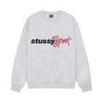 Свитер Stussy Sport Script Crew, Ash Heather - фото
