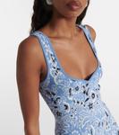 Жаккардовое мини-платье пейсли Etro, синий - фото 4