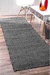 nuLOOM, 77 x 183 см, Ago Geometric Wool Runner Rug, Black - фото