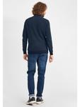 Вязаный свитер BLEND, средне-синий - фото 3