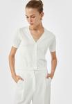 Кардиган Koton SHORT SLEEVE , White - фото