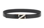 Zzegna Кожаный мужской ремень черный, Black - фото 3