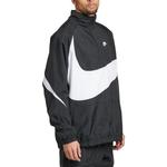 Куртка Nike Swoosh Half Zip Woven Jacket 'Black White', черный - фото 4