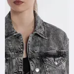 Бордовая джинсовая куртка классического кроя Guess, черный - фото 2