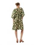 Аллегра Миди Платье в зеленом/натуральном цветочном шифоне Ann Mashburn - фото 2