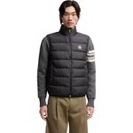 Moncler Контрастная стеганая безрукавка на молнии, Black - фото 4