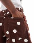 Шорты для папы ASOS DESIGN в коричневый горошек - фото 3