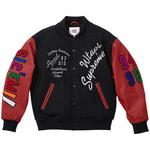Куртка Supreme x WTAPS Varsity Jacket, Black - фото