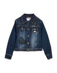 Джинсовая куртка для девочек Junior Philipp Plein, синий - фото