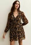 Платье New Look LEOPARD PRINT LONG SLEEVE MINI, Brown Pattern/Brown - фото