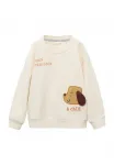 Детская толстовка Mango Kids, Off-White - фото 3