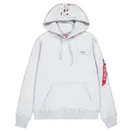 Худи Alpha Industries Back Print Camo Print, серый - фото