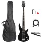 Басс гитара Glarry Black GIB 4 String Bass Guitar Full Size - фото