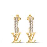 LV Знаковые серьги Louis Vuitton, золотой - фото