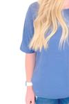 Голубой топ с асимметричным бретелем Shirley Stone - фото 3