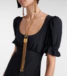 Платье миди со сборками Chloé, черный - фото 4