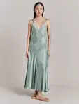 Платье Ghost Nina Satin Maxi, цвет sage - фото 2