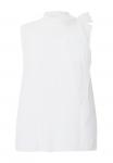 Блуза Ulla Popken BOW COLLARED SLEEVELESS , Snow White/White - фото 4