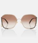 Солнцезащитные очки квадратной формы Symbols Chloé - фото