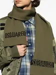 Шерстяной шарф DSQUARED2, зеленый - фото 4
