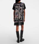 Мини-платье с узором пейсли Sacai, BlackxBlack - фото 3