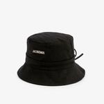 Хлопковая панама Le Bob Gadjo с фирменной бляшкой Jacquemus, черный - фото