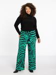 Тканевые брюки YOEK Wide leg Pants, изумрудный - фото 2