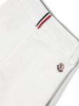 Габардиновые шорты-бермуды Moncler Enfant, белый - фото 3