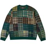Свитер Palace x Beams Plus Patchwork Crew Knit, Jacquard Green - фото