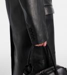 Двубортное кожаное пальто Magda Butrym, черный - фото 6