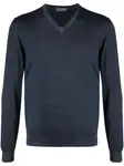 Свитер с V-образным вырезом Drumohr, синий - фото