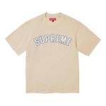 Футболка cracked arc s/s top 'tan white' Supreme, бежевый - фото
