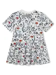 Платье с принтом Kenzo Kids, белый - фото 2
