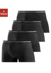 AUTHENTIC UNDERWEAR Боксеры (упаковка, 4 шт.), черный тканый пояс с надписью-логотипом, черный - фото