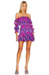 Платье мини MISA Los Angeles Noura, цвет Watercolor Blues - фото