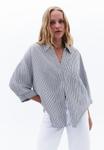 Блуза OXXO Button-down blouse, Midnight Stripe/Dark Blue - фото