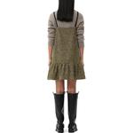 Безрукавное платье-мини в клетку houndstooth GANNI, желтый - фото 5