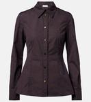 Хлопковая поплиновая рубашка eliza Burberry, Bark - фото