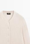 Кардиган Massimo Dutti KNITTED CREW NECK, Beige - фото 5