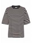 Свободный свитшот Lora Stripe KAFFE, Black/White - фото