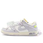 Кроссовки x off white dunk low Nike, серый - фото