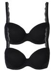 Бюстгальтер с косточками Nina von C. 2er Pack Schalen BH, черный - фото